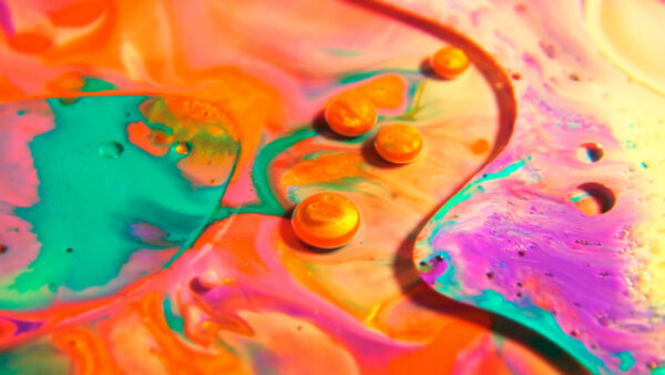 Wallpaper Colorful, Circle, Volume, Desktop, Stains, Paint, Mobile, Abstract