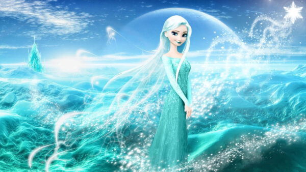 Wallpaper Background, Elsa, Sky, Frozen, Glitter