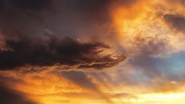 Wallpaper Sunrays, Clouds, Black, Sky, Nature, Yellow