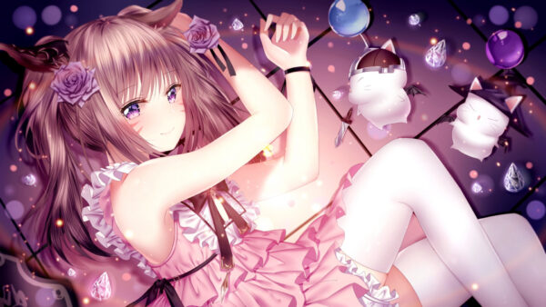 Wallpaper Fantasy, Girl, Final, Purple, Eyes, Desktop, Games, XIV