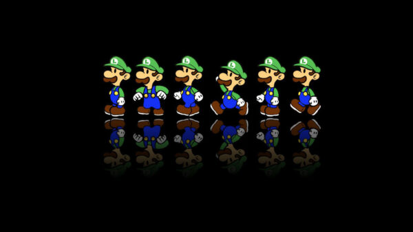 Wallpaper Black, With, Games, Hat, Luigi, Background