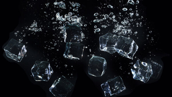 Wallpaper Black, Ice, Background, Cube, Cubes