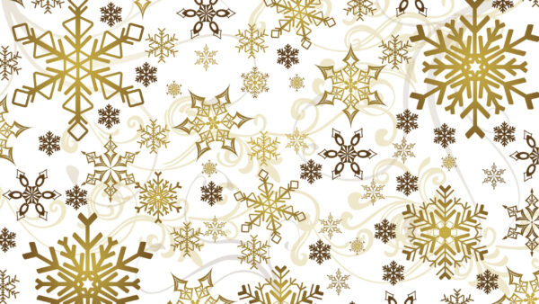 Wallpaper Artistic, Snowflake, Brown, White, Desktop