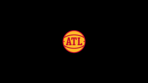 Wallpaper Atlanta, Logo, Background, Basketball, Hawks, Black, Badge, Emblem, Crest