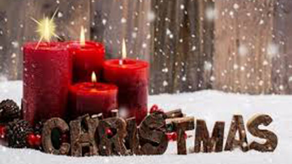 Wallpaper Board, Christmas, Wood, Candles, Background, Snow, Red