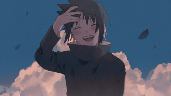 Wallpaper Sasuke, Uchiha, Sky, Background, Smiling, Naruto