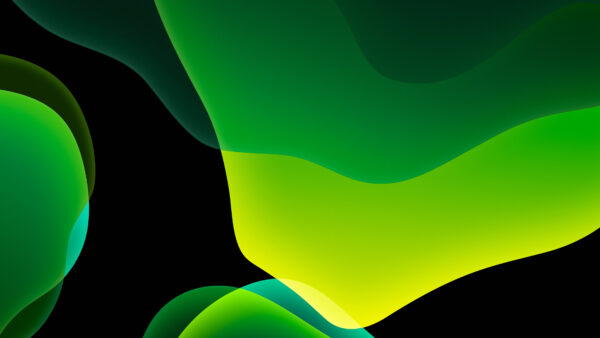 Wallpaper Green, Mode, Dark, IOS, IPadOS