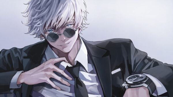 Wallpaper WATCH, Gojo, White, Satoru, Boy, Hair