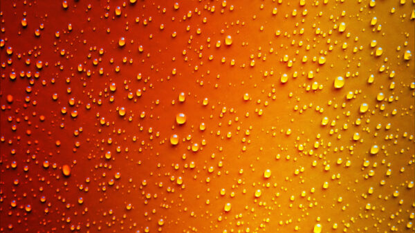 Wallpaper Mobile, Yellow, Water, Drops, Orange, Desktop, Abstract