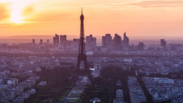 Wallpaper And, Tower, Background, Sky, Paris, Cityscape, Travel, Desktop, Sunrise, Eiffel, With