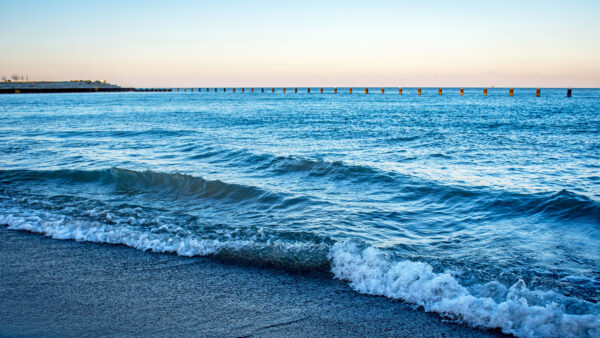 Wallpaper Pier, Shore, Blue, Mobile, Desktop, Nature, Waves, Sky, Ocean, Sea