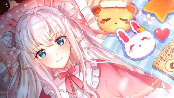 Wallpaper Blue, Hair, Anime, Eyes, Pink, Dress, Girl