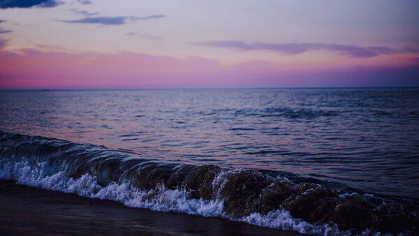Wallpaper Waves, Mobile, Under, Sky, Desktop, Purple, Clouds, Ocean, Nature