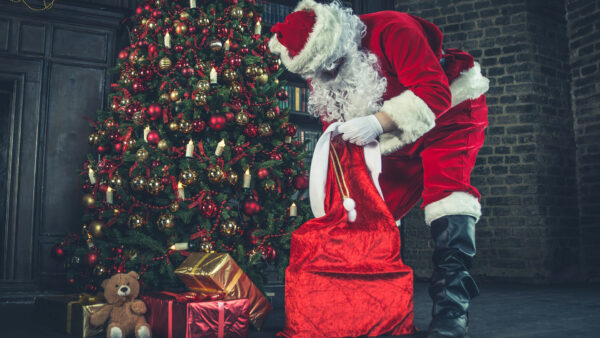 Wallpaper Tree, Gifts, Santa, Keeping, Desktop, Near, Christmas, Claus