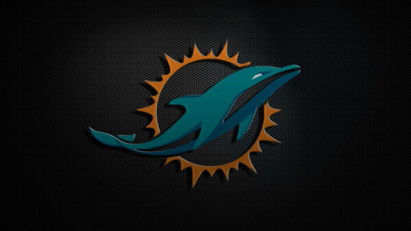 Wallpaper Black, Dolphins, Seagreen, Background, Miami, Logo