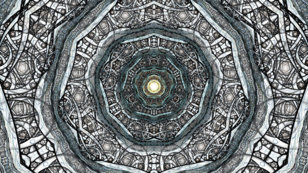 Wallpaper Fractal, Circles, Abstraction, Grey, Pattern, Abstract, Lines, White