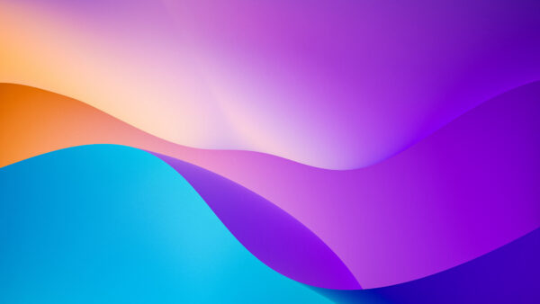 Wallpaper Shapes, Blue, Mobile, Abstract, Waves, Purple, Desktop, Gradient