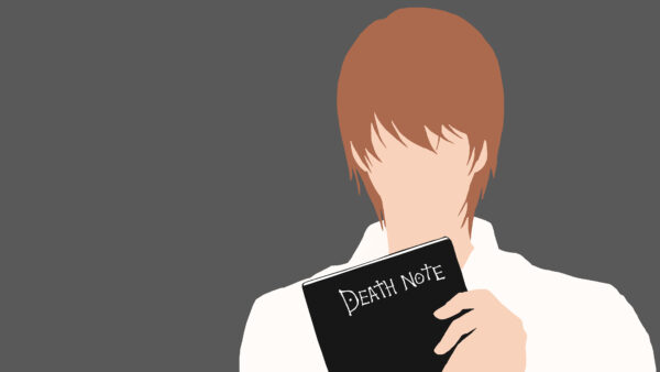 Wallpaper Light, Note, Hair, Death, Brown, With, Yagami, Anime, Ash, Kira, Minimalist, Book, Background