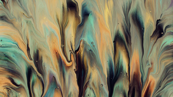 Wallpaper Mobile, Art, Blue, Abstract, Stains, Desktop, Paint, Fluid