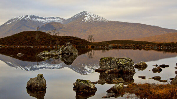 Wallpaper Scotland, Desktop, During, And, Nature, Lake, Fall, Rock, Mountain
