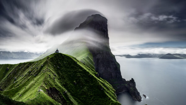 Wallpaper Islands, Mobile, Faroe, Lighthouse, Cliff, Desktop, Europe, Travel