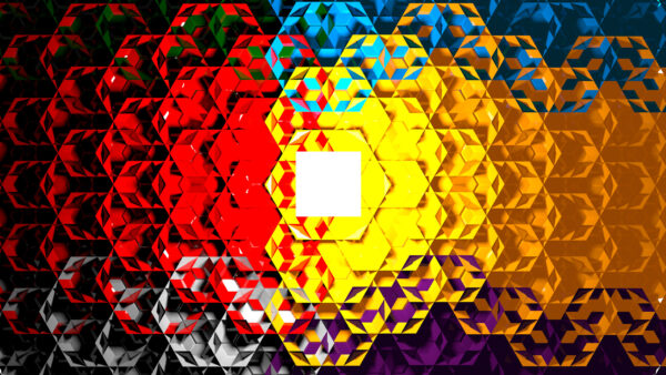 Wallpaper Art, Abstract, CGI, Digital, Colorful, Shapes, Hexagon