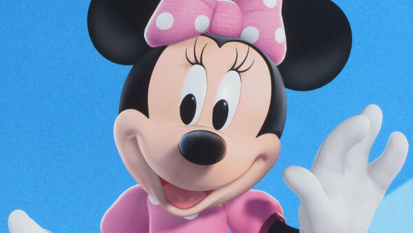 Wallpaper Desktop, Minnie, Mouse, With, Background, Blue, Cute