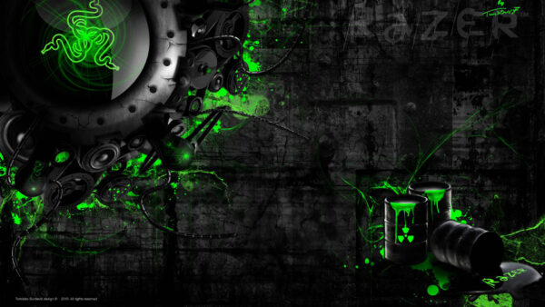 Wallpaper Green, Desktop, Razer, Symbol