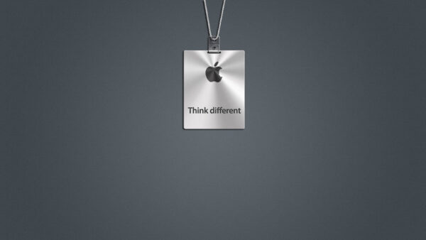 Wallpaper Different, Logo, Gray, Grey, Apple, Think