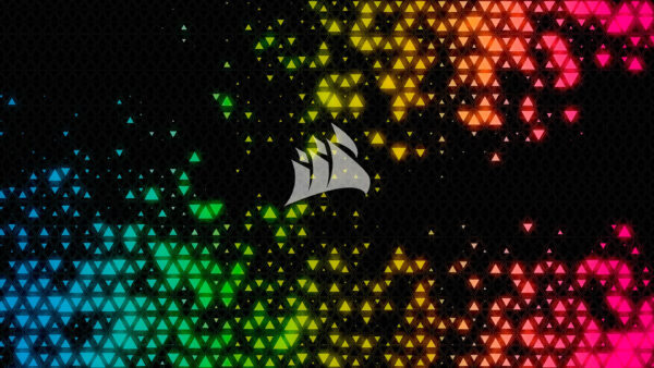 Wallpaper Colorful, Corsair, Glare, Technology, Logo