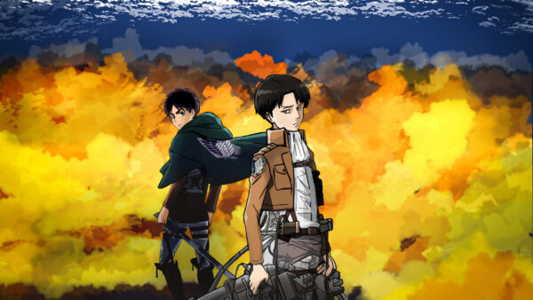 Wallpaper Eren, Background, Ackerman, Yeager, Mikasa, Fire, Attack, Levi, Titan