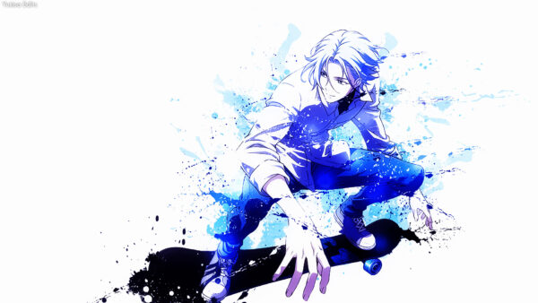 Wallpaper Dress, White, Hair, Wearing, Background, Boy, Blue, Anime