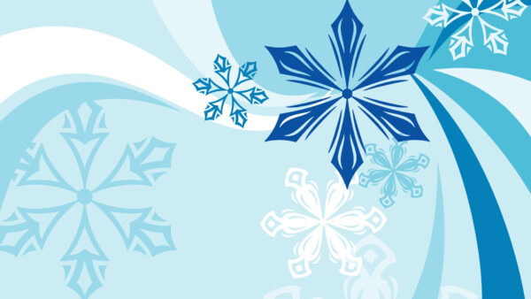 Wallpaper Desktop, Christmas, Blue, Snowflake