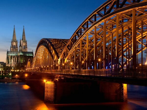 Wallpaper Bridge, Cathedral, Hohenzollern, Germany