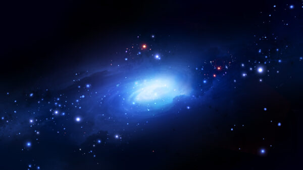 Wallpaper Sky, Background, With, Black, Desktop, Sparkling, Galaxy, Stars, Lighting, Blue