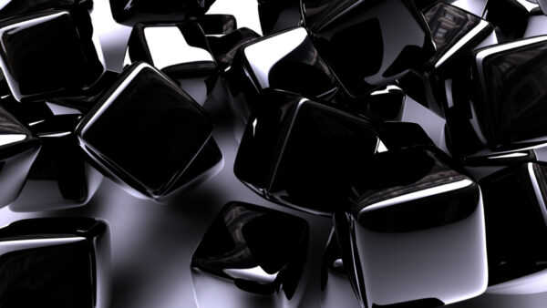 Wallpaper Black, Cubes, Abstract, Desktop