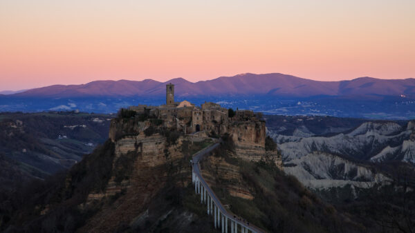 Wallpaper Desktop, Village, Civita, Travel, Tower, Italy, Mountain, Bagnoregio, Fortress