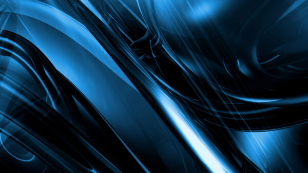 Wallpaper Flow, Abstract, Curtain, Blue, Desktop