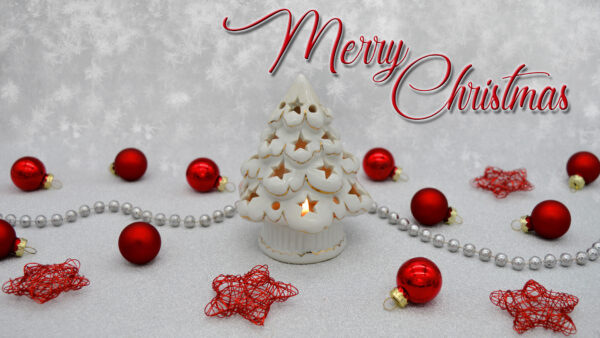 Wallpaper Christmas, Stars, Baubles, With, Merry, Pearls, And, Decoration