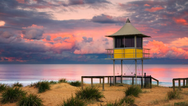 Wallpaper Wales, South, Australia, Photography, Sunset, New, Lifeguard, Tower