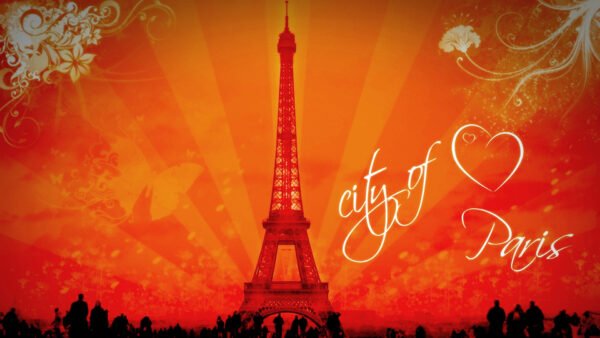 Wallpaper Artistic, Eiffel, Travel, Tower, Orange, Desktop, Paris