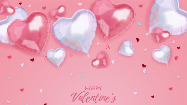 Wallpaper Shapes, Hearts, Day, Pink, Happy, Valentine’s, White, Love