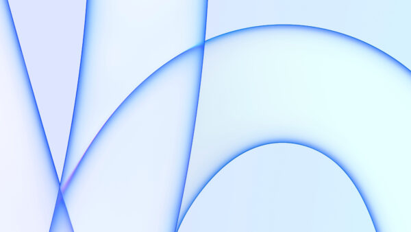 Wallpaper Inc., Lines, Apple, Blue, Abstract, Light, Abstraction