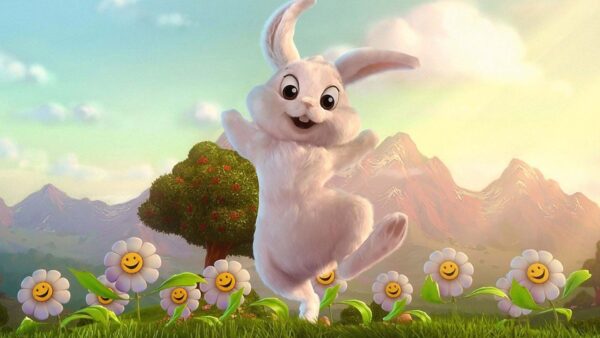 Wallpaper Big, Bunny, Kids, White, Desktop