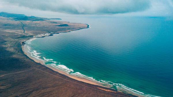 Wallpaper Aerial, Ocean, Coast, Waves, View, Sand