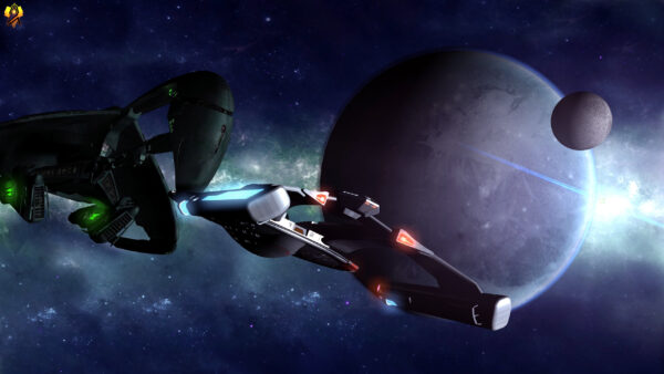 Wallpaper Trek, And, Star, Spaceship, Planets, CGI