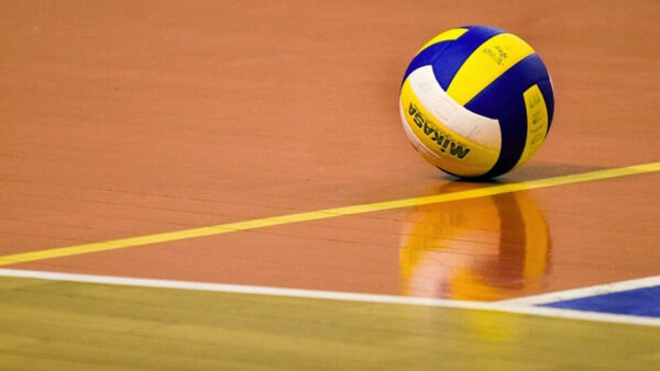 Wallpaper With, Court, Blue, Reflection, Volleyball, Yellow, Floor, White