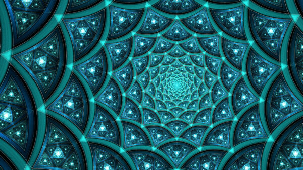 Wallpaper Pattern, Blue, Fractal, Shape, Abstraction, Abstract, Glare