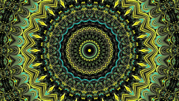 Wallpaper Fractal, Art, Abstraction, Circles, Green, Pattern, Abstract