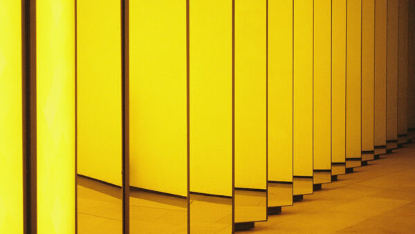 Wallpaper Doors, Reflection, Yellow, Glass